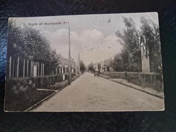 Noordwolde (04) - Groete Uit (192?, Oldtimer, Telefoonpaal)) beschikbaar voor biedingen