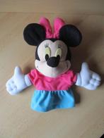 Disney Minnie Mouse pluche handpop 28cm roze-blauw jurkje, Ophalen of Verzenden, Mickey Mouse, Gebruikt, Beeldje of Figuurtje
