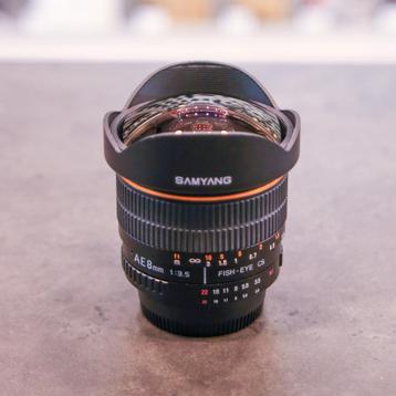 Samyang AE 8mm f/3.5 Fish Eye Nikon-F (Hilversum) beschikbaar voor biedingen