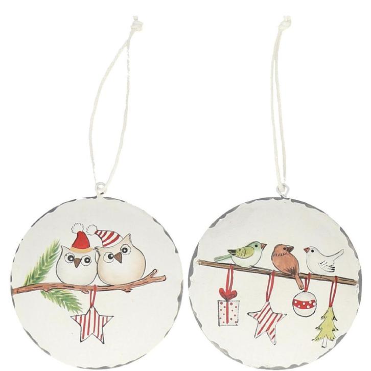 WINTERSE METALEN KERSTHANGER - UILTJES & VOGELTJES, Diversen, Kerst, Nieuw, Ophalen of Verzenden