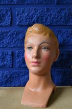 Vintage mannequin-hoofd BLOSSOM BROCANTE, Antiek en Kunst, Curiosa en Brocante, Ophalen of Verzenden