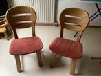 Licht Eiken Eetkamerstoelen - Set, Gebruikt, Twee, Bruin, Ophalen of Verzenden