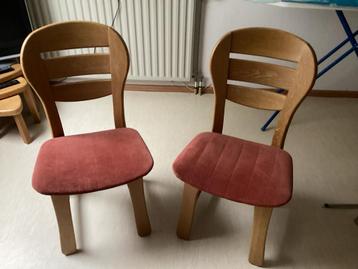 Licht Eiken Eetkamerstoelen - Set van 2 beschikbaar voor biedingen