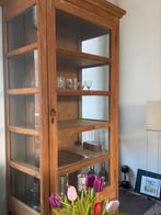 Grote teakhouten vitrinekast - Ideaal voor servies!, Ophalen, Gebruikt, 200 cm of meer, Teakhout