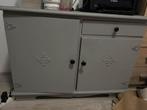 Grijze opgeknapte kast, Huis en Inrichting, Kasten | Dressoirs, Gebruikt, Met lade(s), 25 tot 50 cm, Overige houtsoorten
