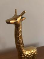 giraffe giraf messing hollywood regency vintage beeld zwaar, Ophalen of Verzenden, Gebruikt, Dier