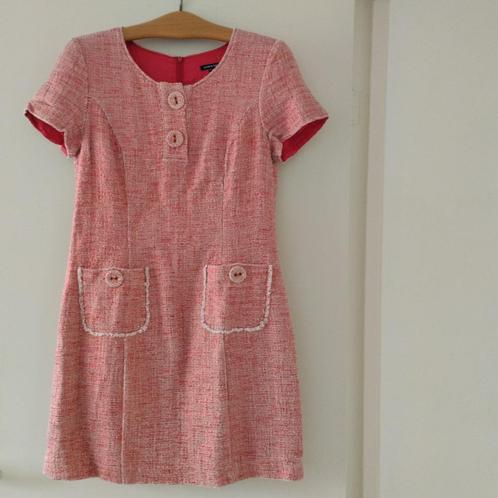 Caroline Biss zomerjurk roze/rood maat 40, Kleding | Dames, Jurken, Gedragen, Maat 38/40 (M), Rood, Boven de knie, Ophalen of Verzenden