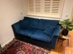 Blauwe tweepersoonsbank, Huis en Inrichting, Banken | Sofa's en Chaises Longues, Ophalen, 150 tot 200 cm, Tweepersoons, 75 tot 100 cm