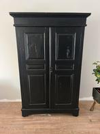 Teak houtenkast zwart geverfd, Huis en Inrichting, Kasten | Buffetkasten, Ophalen, 100 tot 150 cm, Teakhout, 150 tot 200 cm
