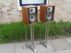 Vintage Toppers Wharfedale Denton 2, echt noten, Topstaat!!!, Audio, Tv en Foto, Luidsprekers, Gebruikt, Minder dan 60 watt, Front, Rear of Stereo speakers