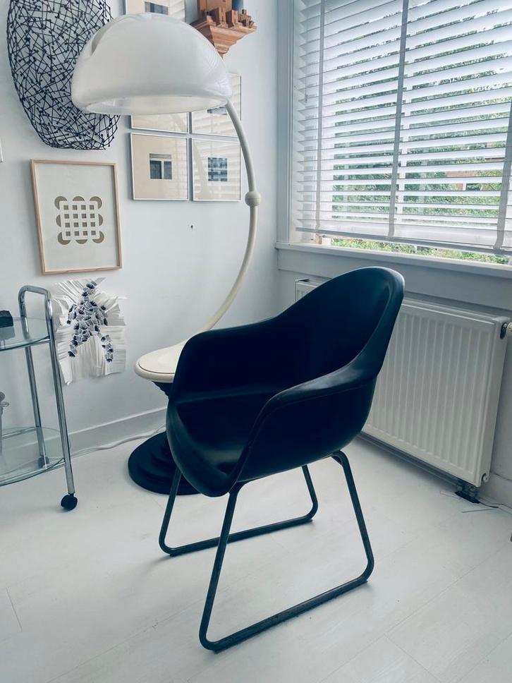 Vintage Timothy Culton fiberglass stoel met serienummer, Huis en Inrichting, Stoelen, Gebruikt, Eén, Overige materialen, Zwart