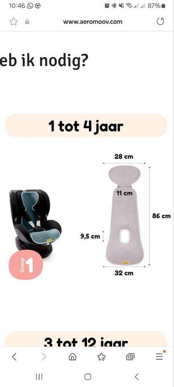 aeromoov air layer groep 1 beschikbaar voor biedingen