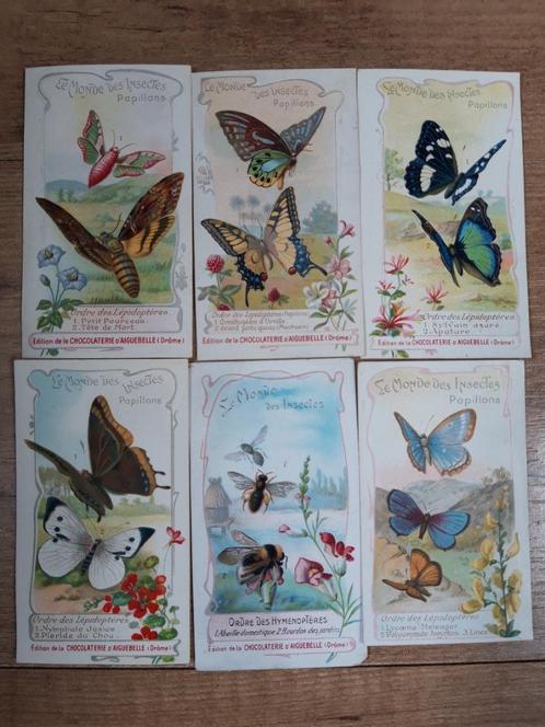 Franse Reclamekaarten -Chocolat D'Aiguebelle - Les Papillons, Verzamelen, Ansichtkaarten | Themakaarten, Ongelopen, Voor 1920
