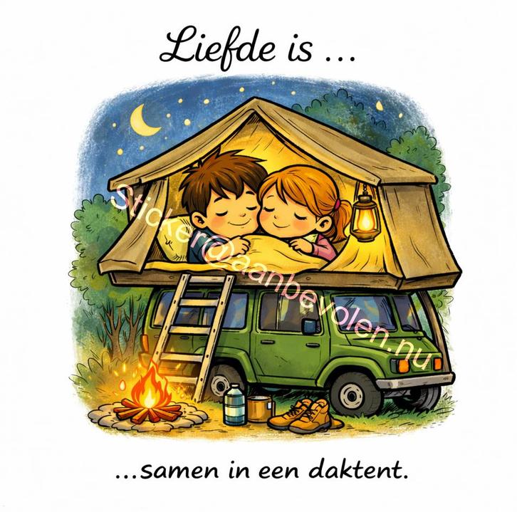 2x sticker voor daktent liefhebber, Verzamelen, Stickers, Nieuw, Verzenden