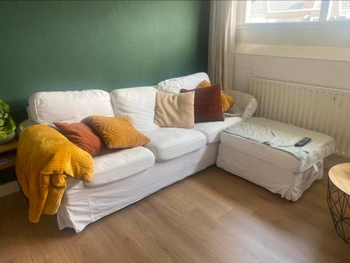 Ektorp bankstel 3-zits met losse hocker, Huis en Inrichting, Banken | Bankstellen, Gebruikt, 200 tot 250 cm, 75 tot 100 cm, Ophalen