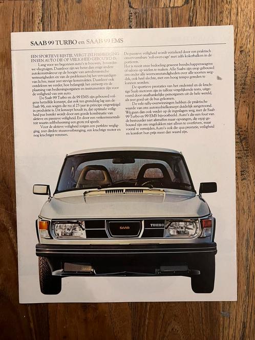 Saab 99 turbo folders, Boeken, Auto's | Folders en Tijdschriften, Zo goed als nieuw, Overige merken, Ophalen of Verzenden