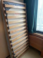 Houten bedframe - Eenpersoons, Ophalen, 90 cm, Eenpersoons, Beige