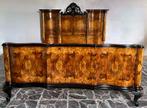 Italiaans Art Deco Bed – Walnoten Fineer – 1930, Antiek en Kunst, Antiek | Meubels | Bedden, Ophalen of Verzenden