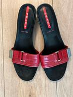 PRADA leder slippers - nauwelijks gedragen maat 40, Ophalen of Verzenden, Zo goed als nieuw, Zwart