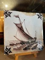 Oude tegel met schip, Ophalen of Verzenden