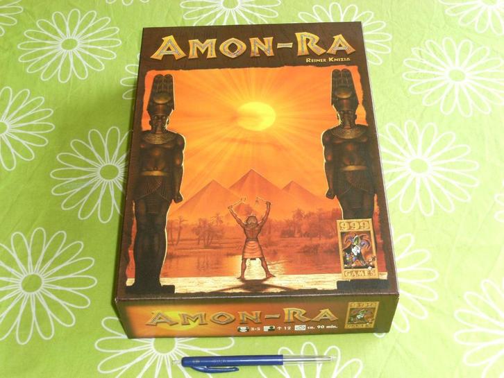 Amon-Ra / Pittig strategisch bied- en meerderhedenspel, Hobby en Vrije tijd, Gezelschapsspellen | Bordspellen, Zo goed als nieuw