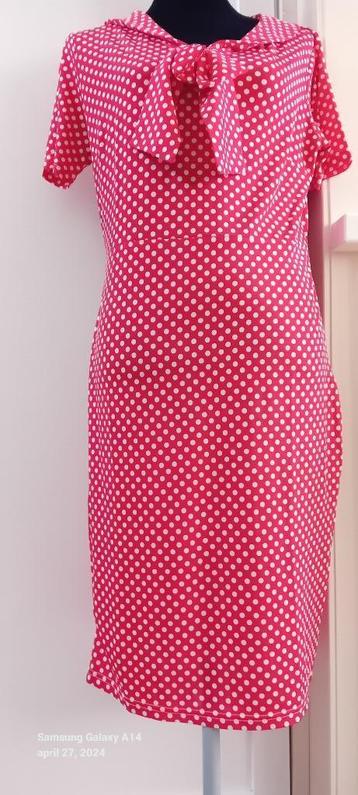 jurk,bodycon,rood,sexy,feest,retro,zomer,polkadot,fifties