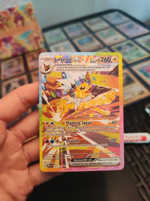 ⚡ Jolteon ex 153 Prismatic Evolutions #2, Hobby en Vrije tijd, Verzamelkaartspellen | Pokémon, Zo goed als nieuw, Losse kaart