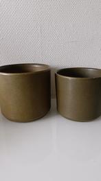 Vintage Aardewerk Bloempotten Set, Gebruikt, Rond, Aardewerk, Tuin