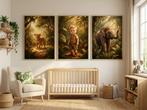 Unieke Kinderkamer Drieluik - Jungle Avontuur -Digitaal €12, Ophalen of Verzenden, Wanddecoratie
