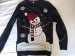 Kersttrui blauw maat S, Ophalen of Verzenden, Zo goed als nieuw, Jongen of Meisje, Trui of Vest