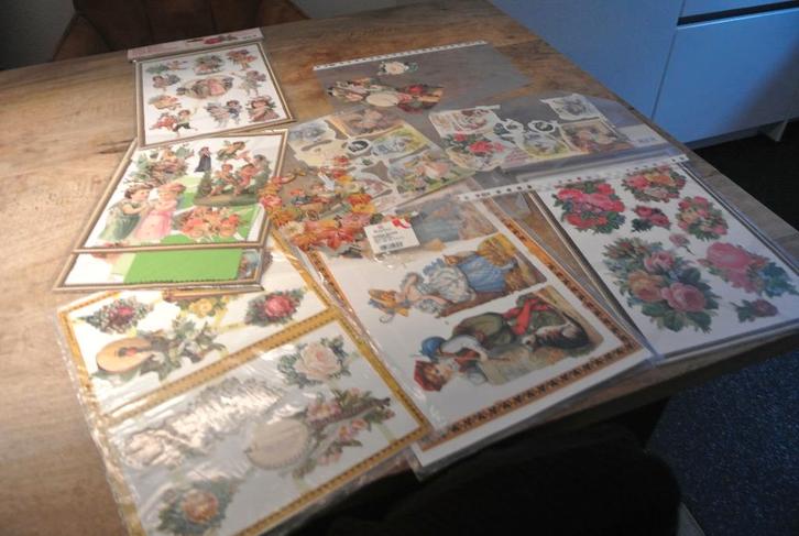 Poezieplaatjes,  StickersDiverse oud/nr 131, Verzamelen, Poesieplaatjes, Ophalen of Verzenden