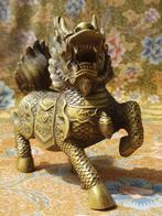 Prachtig oud Oosters brons beeld van een Foo dog 15 cm., Ophalen of Verzenden