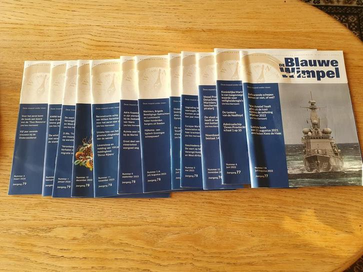 54 jaargangen, blauwe wimpels, Verzamelen, Scheepvaart, Gebruikt, Boek of Tijdschrift, Motorboot of Zeilboot, Ophalen