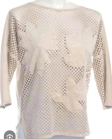 Marccain (MarcCain) zandkleurige suédine top/shirt 38 beschikbaar voor biedingen