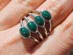 Vanoli 925 zilveren ring met malachiet maat 18,5, Sieraden, Tassen en Uiterlijk, Ringen, Daiva1973@hotmail.com, 18 tot 19, Vanoli