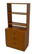 Vintage Wandkast Scandinavisch Teak Kastje Lades 1960 Design, Huis en Inrichting, Kasten | Boekenkasten, Met plank(en), Gebruikt