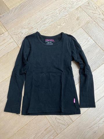 zgan effen zwart shirt met lange mouw Vingino 122/128 beschikbaar voor biedingen