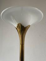 Vintage stalamp glas en messing jaren stiffel brass, Ophalen, ., 2de hands, .