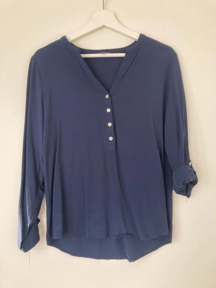 Donker blauw dames blouse, Montego, maat 38, Kleding | Dames, Blouses en Tunieken, Zo goed als nieuw, Maat 38/40 (M), Blauw, Ophalen of Verzenden
