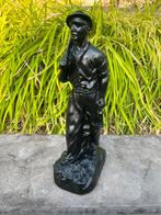 Vintage gipsen beeld van een mijnwerker, Antiek en Kunst, Ophalen of Verzenden