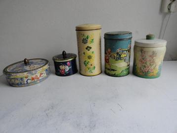 Bussen, trommels antiek, Albert Heijn, Brinta, Cote d'or etc beschikbaar voor biedingen