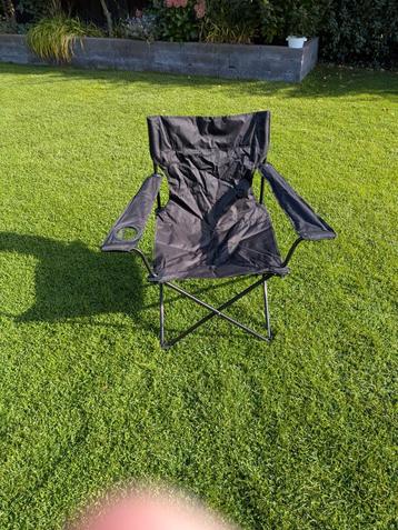 Inklapbare Campingstoel of visstoel - Zwart beschikbaar voor biedingen