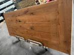 Mooie eiken eettafel, Ophalen, 200 cm of meer, 50 tot 100 cm, Vijf personen of meer