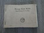 US Message Book M210, Signal Corps., Verzamelen, Militaria | Tweede Wereldoorlog, Ophalen of Verzenden, Landmacht, Amerika, Boek of Tijdschrift