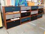 Vintage schoolkast (4x), Ophalen, Gebruikt, 100 tot 150 cm, 50 tot 100 cm