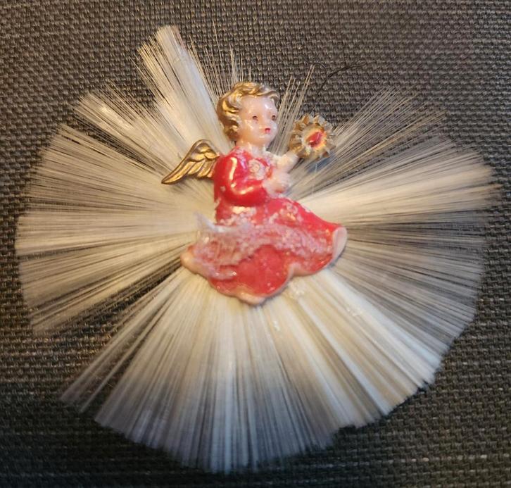 Antieke/Vintage Engel Kerstboom Ornament - West Duitsland, Diversen, Kerst, Ophalen of Verzenden