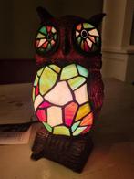 LumiLamp Tiffany uil 2 stuks, Huis en Inrichting, Lampen | Tafellampen, Ophalen of Verzenden, Nieuw, Metaal, Minder dan 50 cm