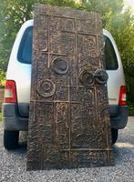 Brutalist vintage metal door 1970s, Ophalen of Verzenden, 80 tot 100 cm, Binnendeur, 200 tot 215 cm