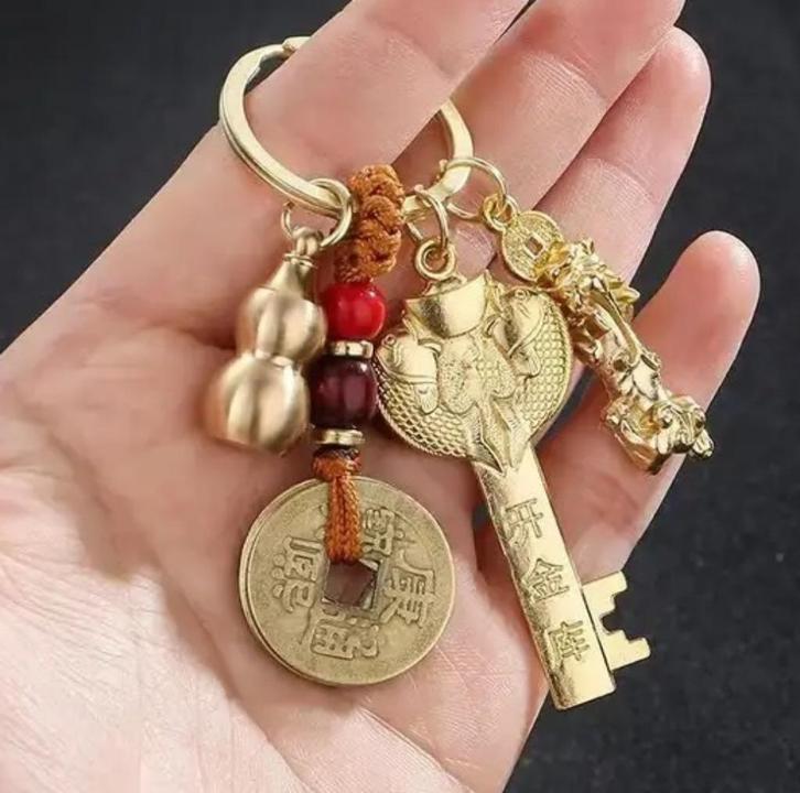 Nwe. Goudkleurige Vier Zegeningen Feng Shui Set, Sieraden, Tassen en Uiterlijk, Overige Accessoires, Nieuw, Ophalen
