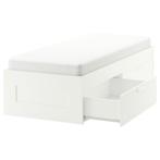 Brimnes bedframe met opberglade 1 persoon, Huis en Inrichting, Slaapkamer | Bedden, Ophalen, Eenpersoons, Nieuw, 200 cm